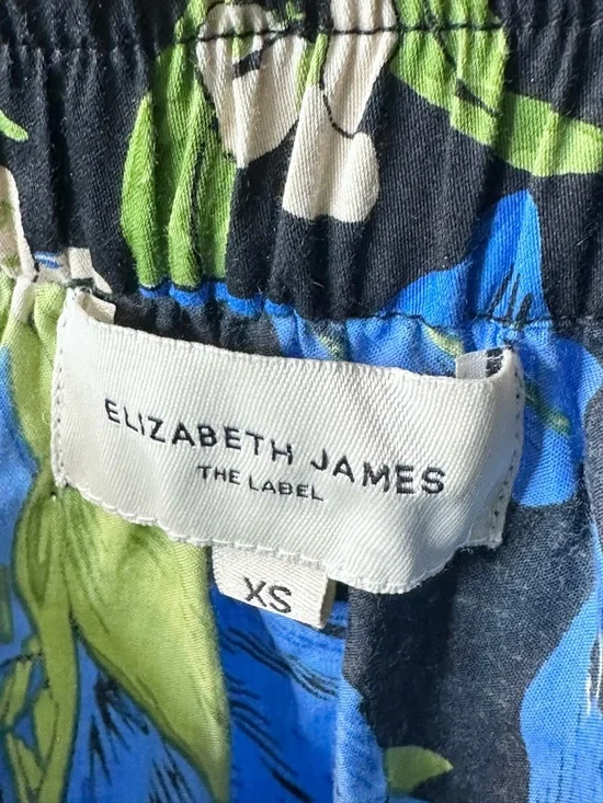 Elizabeth James The Label Surrey Blue Green Midi Skirt in Night Bloom - Picture 10 of 13